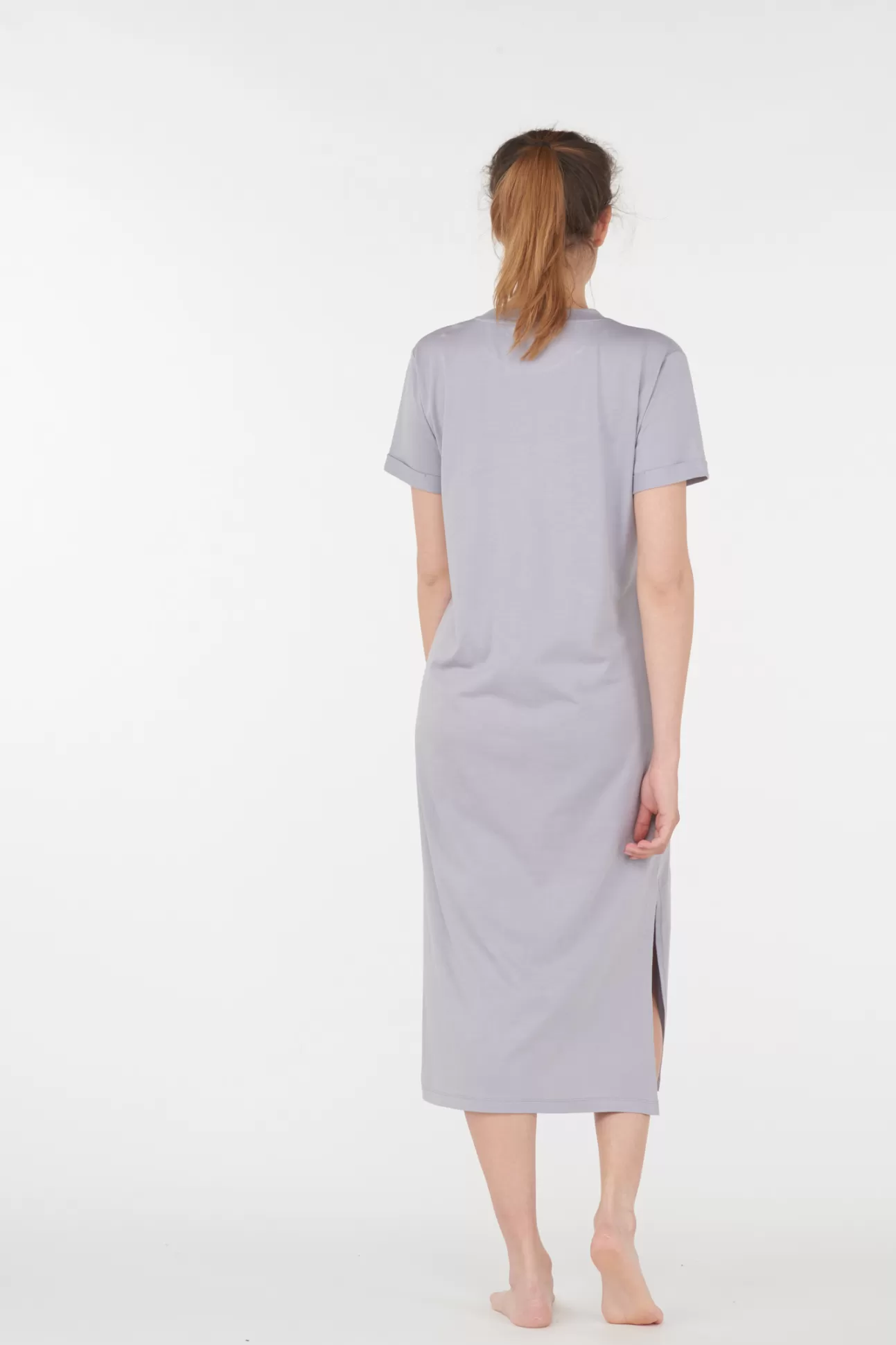 Maison Lejaby Robes T-Shirt Et Robes Pull*Robe T-Shirt Grise Clair Issue De Fibres V G Tales Galusha