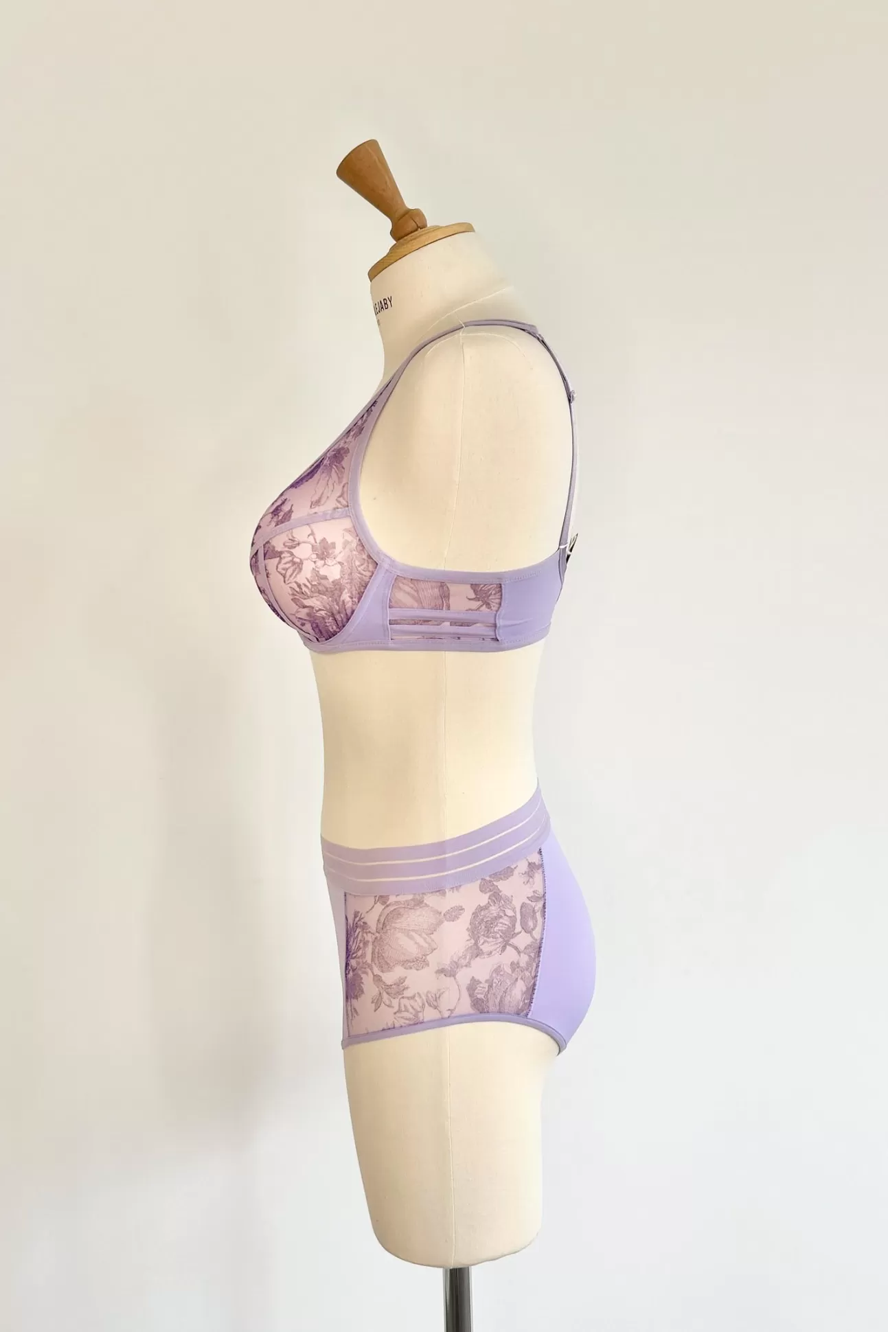 Maison Lejaby Bonnets F, G, H*Soutien-Gorge Armatur Grande Taille Imprim Floral Parme Gravure Pensee